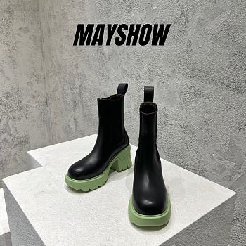 Bottega Veneta Pistachio Flash Ankle Chelsea Boot Shearling 