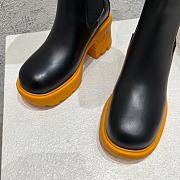 Bottega Veneta Black Tangerine Flash Knee High Chelsea Boot Shearling - 2