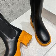 Bottega Veneta Black Tangerine Flash Knee High Chelsea Boot Shearling - 3