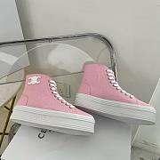 Celine Jane Mid Lace-up Sneaker In Pink - 4