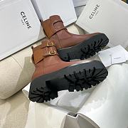 Celine Bulky Buckled Medium Boot In Calfskin Brown - 346513607C.19EB - 3