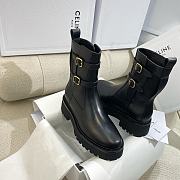 Celine Bulky Buckled Medium Boot In Calfskin Black - 346513607C.38NO - 4