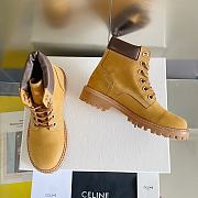 Celine Kurt High Lace-up Boot In Nubuck Calfskin Light Tan - 344973584C.18LA - 4