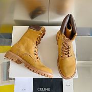 Celine Kurt High Lace-up Boot In Nubuck Calfskin Light Tan - 344273584C.18LA - 2