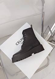 Celine Bulky Laced Up Boot In Shiny Bull Black - 345553579C.38NO - 2