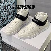 Celine CT-03 Trainer High Top With Scratch Sneakers Optic White Black - 344513338C.01OK - 1