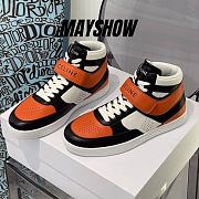 Celine CT-03 Trainer High Top With Scratch Sneakers Black Orange - 344513338C.38OO - 1