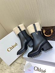 Chloe Black Shearling Betty Rain Boot - CHC21W544M9001 - 4