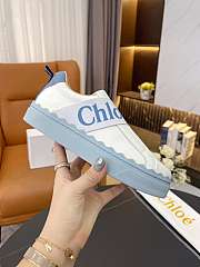 Chloe Storm Blue Lauren Sneaker with Strap - CHC20A363M141F - 3