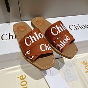 Chloe Terracotta Red Woody Flat Mule - CHC22U188Z3841 - 3