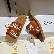 Chloe Terracotta Red Woody Flat Mule - CHC22U188Z3841 - 4