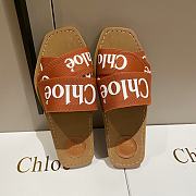 Chloe Terracotta Red Woody Flat Mule - CHC22U188Z3841 - 5