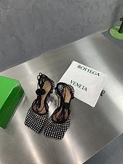 Bottega Veneta Black Sparkle Stretch Lace-Up Sandal - 667206V0GU11013 - 3