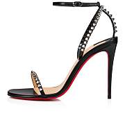 	 Christian Louboutin So Me 100 Black Leather Sandals - 1200129BK65 - 5