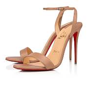 Christian Louboutin Loubigirl 100 Nude Nappa Sandals - 3210851PK1A - 5