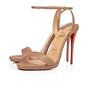 	 Christian Louboutin Loubi Queen 120 Nude Nappa Sandals - 1191582PK1A - 5