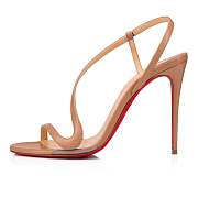 Christian Louboutin Rosalie 100 Nude Leather Sandals - 3210190PK1A - 4