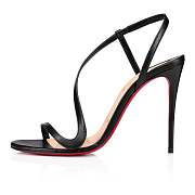 Christian Louboutin Rosalie 100 Black Leather Sandals - 3210190BK01 - 2