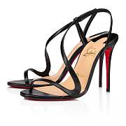 Christian Louboutin Rosalie 100 Black Leather Sandals - 3210190BK01 - 4