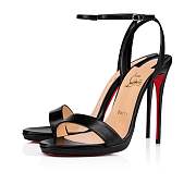 	 Christian Louboutin Loubi Queen 120 Black Nappa Sandals - 1191582BK01 - 3