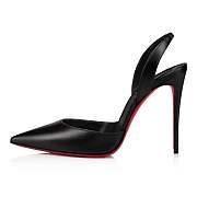 Christian Louboutin O Kate Sling 100 Black Leather Pumps - 3220853B439 - 3