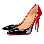 Christian Louboutin Kate 100 Black Red Patent Pumps - 3191412M283 - 5