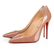 Christian Louboutin Kate 100 Nude Patent Pumps - 3191411PK20 - 5