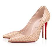 Christian Louboutin Kate 100 Beige Crocodile Leather Pumps - 1230014F608 - 5