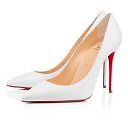 Christian Louboutin Kate 100 White Nappa Pumps - 3190048W222 - 2