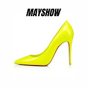 Christian Louboutin Kate 100 Yellow Patent Pumps - 1231101Y324 - 1