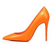 Christian Louboutin Kate 100 Orange Patent Pumps - 1231101O285 - 3