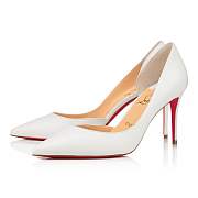 Christian Louboutin Iriza 85 White Nappa Pumps - 1210648W222 - 2