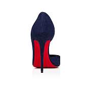 Christian Louboutin Iriza 100 Blue Suede Pumps - 12105164010 - 2