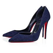 Christian Louboutin Iriza 100 Blue Suede Pumps - 12105164010 - 5