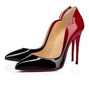 Christian Louboutin Hot Chick 100 Black Red Patent Pumps - 1200664M283 - 5