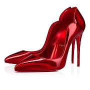 Christian Louboutin Suola Hot Chick 100 Red Patent and Strass Pumps - 1231042R492 - 5