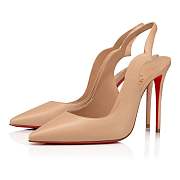 Christian Louboutin Hot Chick Sling 100 Nude 1 Nappa Pumps - 3220465N247 - 5