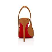 Christian Louboutin Hot Chick Sling 100 Nude 4 Nappa Pumps - 3220465N288 - 2