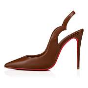 Christian Louboutin Hot Chick Sling 100 Nude 6 Nappa Pumps - 3220465N289 - 2