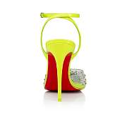 Christian Louboutin Spikaqueen 100 Fluo Yellow PVC and Strass Pumps - 1230759T976 - 2