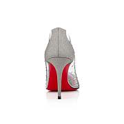 	 Christian Louboutin Degrastrass PVC 85 Silver PVC and Strass Pumps - 1220712S281 - 2