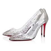 	 Christian Louboutin Degrastrass PVC 85 Silver PVC and Strass Pumps - 1220712S281 - 4