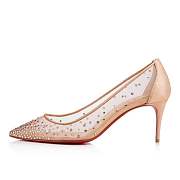 Christian Louboutin Follies Strass 70 Beige Fishnet and Strass Pumps - 3180581F065 - 3