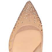 Christian Louboutin Follies Strass 100 Beige Fishnet and Strass Pumps - 3180466F065 - 4