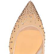 Christian Louboutin Follies Strass Sling 70 Beige Fishnet and Strass Pumps - 3210816F065 - 5