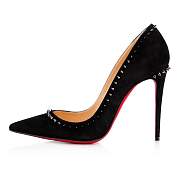 Christian Louboutin Anjalina 100 Black Suede Pumps - 3170075B142 - 3