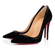 Christian Louboutin Anjalina 100 Black Suede Pumps - 3170075B142 - 5