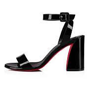 Christian Louboutin Miss Sabina 85 Black Patent Sandals - 3220504B439 - 2