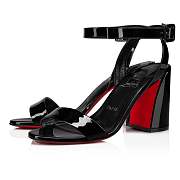 Christian Louboutin Miss Sabina 85 Black Patent Sandals - 3220504B439 - 3