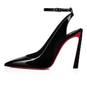 	 Christian Louboutin Condora Sling 100 Black Patent Pumps - 1230136B439 - 5